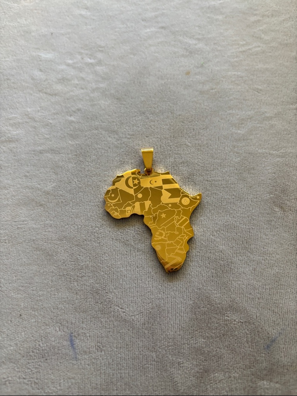 Gold Africa Map Pendant Necklace - Women Jewelry Accessory